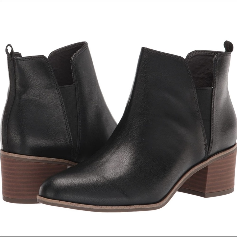 Dr Scholl's teammate slip-on Chelsea black boot bootie shoe 8